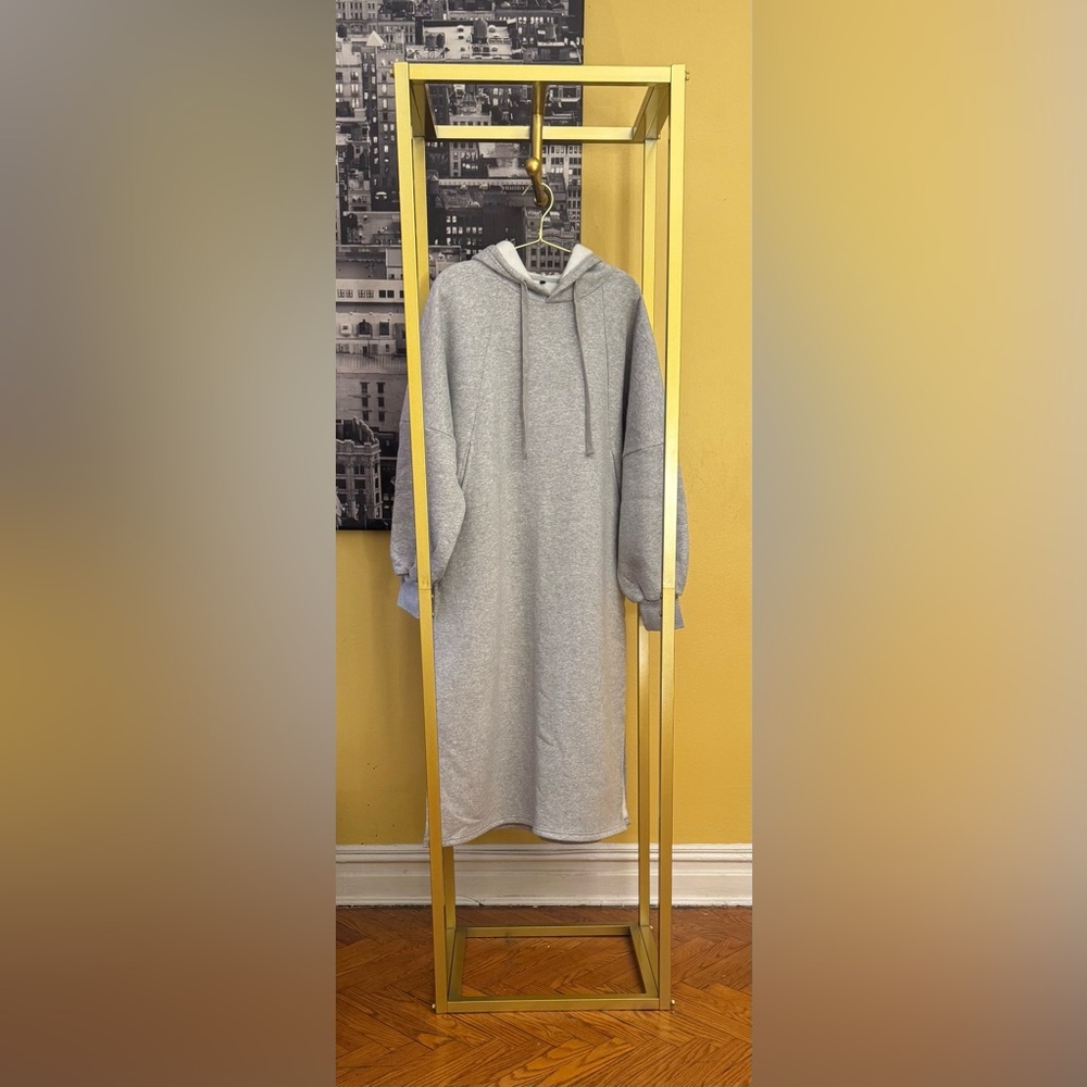 Grey Hooded Sweatshirt Dress - Picture 5 of 13